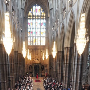 La famille royale en l'abbaye de Westminster à Londres, le 14 mars 2016, pour le service du Commonwealth Day.