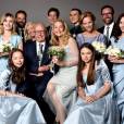Photo de famille des jeunes mariés Jerry Hall et Rupert Murdoch. Publiée sur Twitter le 14 mars 2016