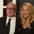 Rupert Murdoch et sa compagne Jerry Hall - Soirée "Vanity Fair Oscar Party" à Beverly Hills le 28 février 2016.