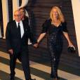 Rupert Murdoch et Jerry Hall à la soirée des Oscars de Vanity Fair à Beverly Hills. Le 28 février 2016.
