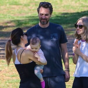 Thomas Sadoski and girlfriend, Amanda Seyfried, were spotted with their dog at the park. They played with the dog on the grass and spent time with a friend and her child. The two looked cute as a button together!, Los Angeles, CA, USA on March 16, 2016. Photo by GSI/ABACAPRESS.COM17/03/2016 - Los Angeles