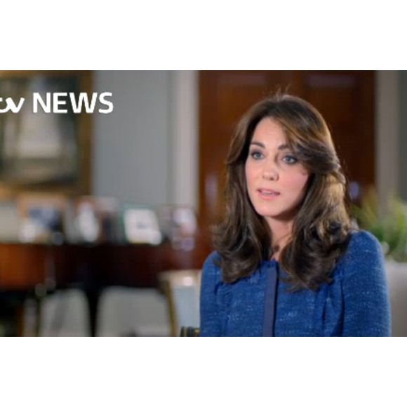 La duchesse Catherine de Cambridge, sa première interview télé en tant que membre de la famille royale. Image extraite du documentaire Our Queen At Ninety, production Oxford Film & Television que diffusera la chaîne ITV le 27 mars à l'occasion des 90 ans de la reine Elizabeth II.