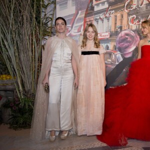 Charlotte Casiraghi, SAR la princesse Alexandra de Hanovre avec Beatrice Borromeo et Pierre Casiraghi lors du 62e Bal de la Rose au Sporting de Monte Carlo, le 19 mars 2016. © Palais princier / Luc Castel / Monte Carlo Société des Bains de Mer via Bestimage