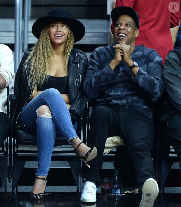 Beyonce et Jay-Z au Staples Center, le 3 mars 2016