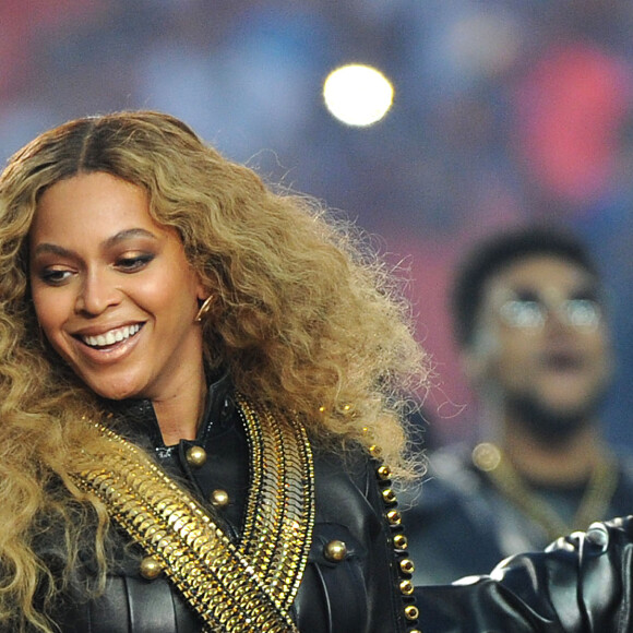 Beyonce lors du Super Bowl à Santa Clara, le 7 février 2016