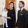 Le prince Félix, la princesse Claire et leur fille la princesse Amalia de Luxembourg prenaient part à l'audience privée accordée par le pape François à la famille grand-ducale le 21 mars 2016 au Vatican.
