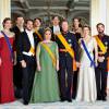 Photo de la famille grand-ducale de Luxembourg à l'occasion de la Fête nationale le 23 juin 2015.