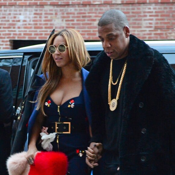 Beyoncé Knowles et son mari Jay-Z sont allés au défilé de mode de Kanye West à New York. Le 12 février 2015