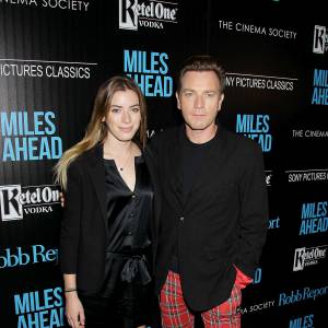 Ewan McGregor et sa fille Clara McGregor à la première de Miles Ahead à New York, le 23 mars 2016.