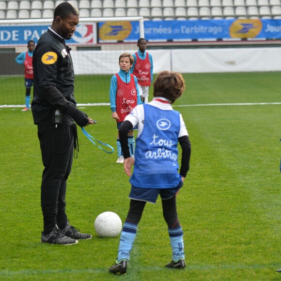Djibril Cissé - Journées Nationales de l'arbitrage " tous arbitre " au stade Jean Bouin à Paris le 21 octobre 2015.