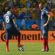 Mathieu Valbuena et Karim Benzema lors du match France-Allemagne à la Coupe du monde 2014.