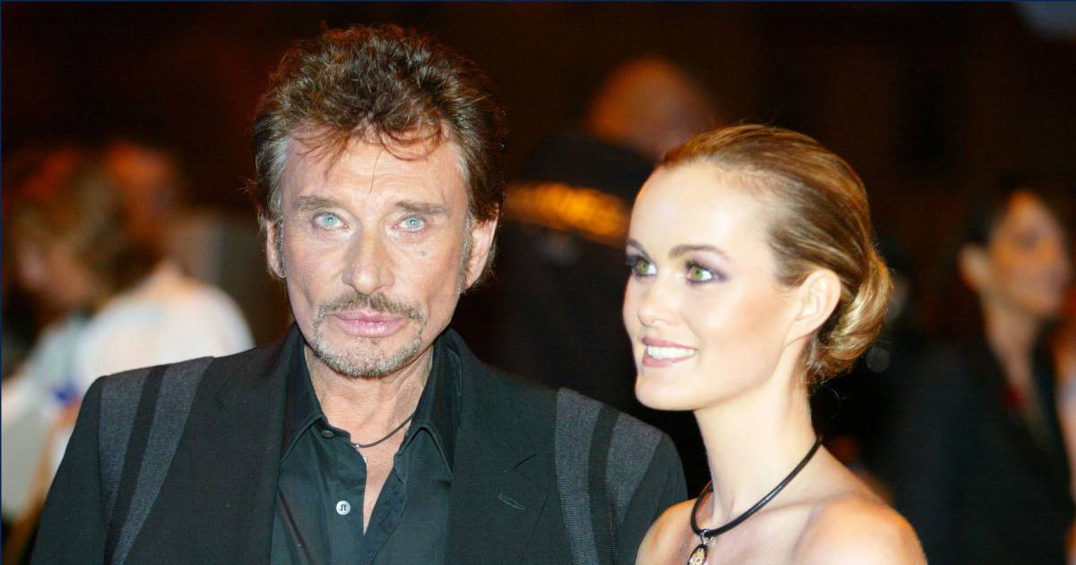Johnny Hallyday et sa femme Laeticia Hallyday à Paris en 2003 Purepeople