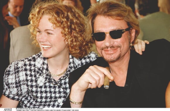 Johnny Hallyday et sa femme Laeticia Hallyday à Paris en 1997