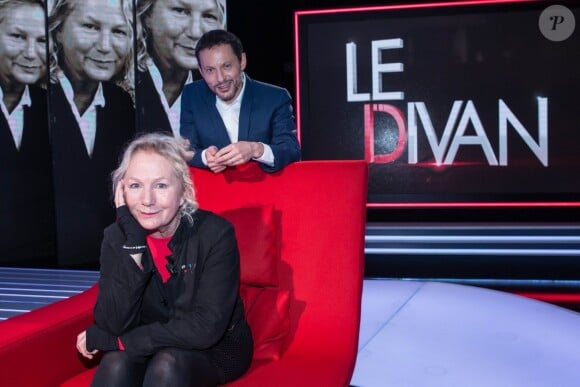 Exclusif - Enregistrement de l'émission "Le Divan" présentée par Marc-Olivier Fogiel avec Agnès b. en invitée. Le 28 mars 2016 © Cyril Moreau / Bestimage