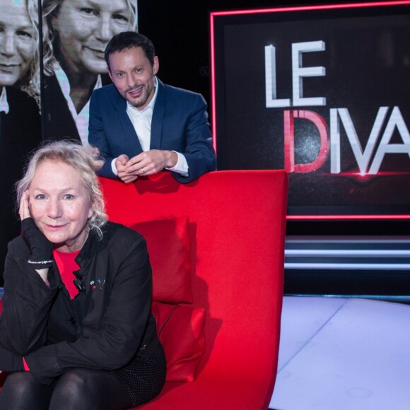 Exclusif - Enregistrement de l'émission "Le Divan" présentée par Marc-Olivier Fogiel avec Agnès b. en invitée. Le 28 mars 2016 © Cyril Moreau / Bestimage