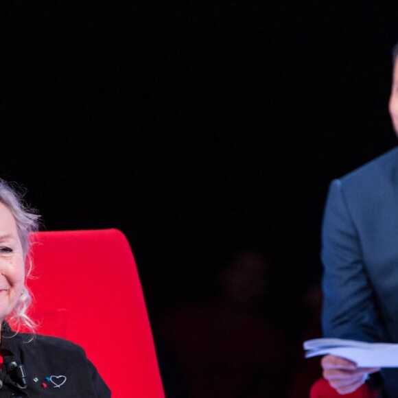 Exclusif - Enregistrement de l'émission "Le Divan" présentée par Marc-Olivier Fogiel avec Agnès b. en invitée. Le 28 mars 2016 © Cyril Moreau / Bestimage