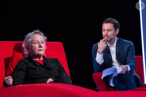 Exclusif - Enregistrement de l'émission "Le Divan" présentée par Marc-Olivier Fogiel avec Agnès b. en invitée. Le 28 mars 2016 © Cyril Moreau / Bestimage