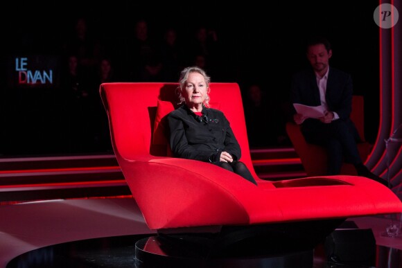 Exclusif - Enregistrement de l'émission "Le Divan" présentée par Marc-Olivier Fogiel avec Agnès b. en invitée. Le 28 mars 2016 © Cyril Moreau / Bestimage