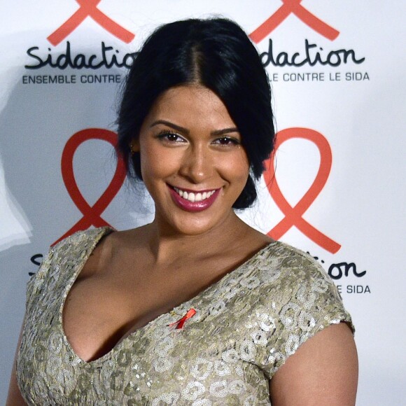 Ayem Nour enceinte - Soirée de lancement du Sidaction 2016 au Musée du Quai Branly à Paris le 7 mars 2016. © Giancarlo Gorassini/Bestimage