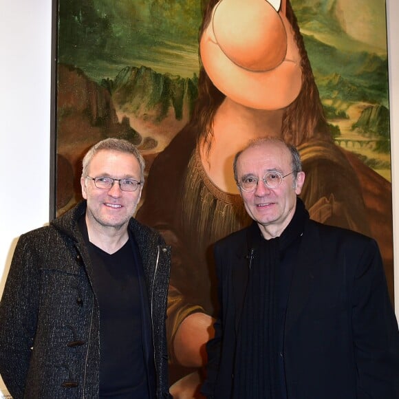 Exclusif - Philippe Geluck, Laurent Ruquier - Vernissage de l'exposition "L'Art et Le Chat" de Philippe Geluck au Musée en Herbe à Paris, le 10 février 2016. © Giancarlo Gorassini/Bestimage