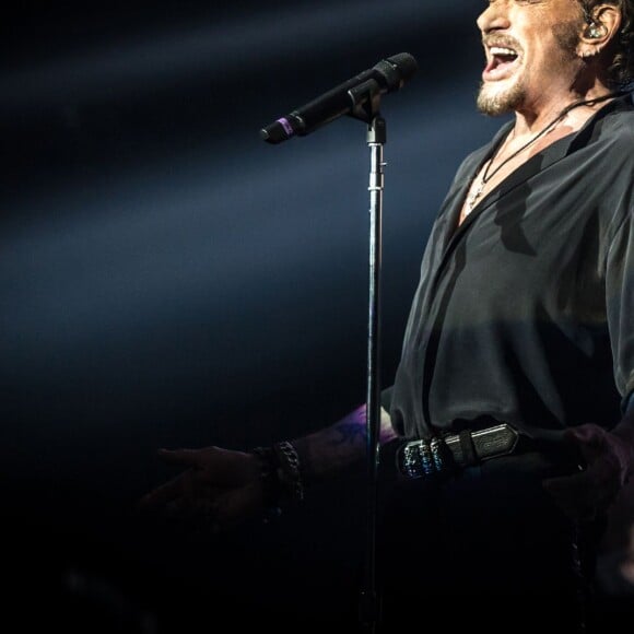 Exclusif - Johnny Hallyday en concert à l'Arena à Genève. Le 3 novembre 2015 © Cyril Moreau / Bestimage