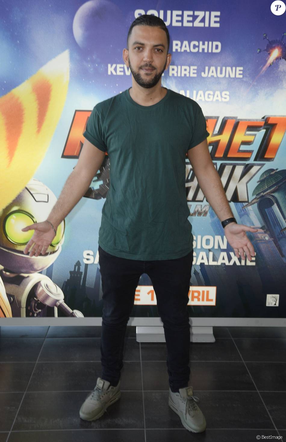 Jhon Rachid à l'avant-première du film Ratchet et Clank au cinéma MK2 ...