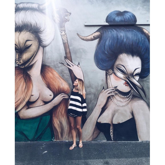 Caroline Receveur profite de Miami. Avril 2016.