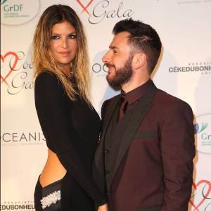 Michaël Youn et sa compagne Isabelle Funaro - Personnalités au gala "Par Coeur" pour les 10 ans de l'association "Cekedubonheur" au pavillon d'Armenonville à Paris. Le 24 septembre 2015