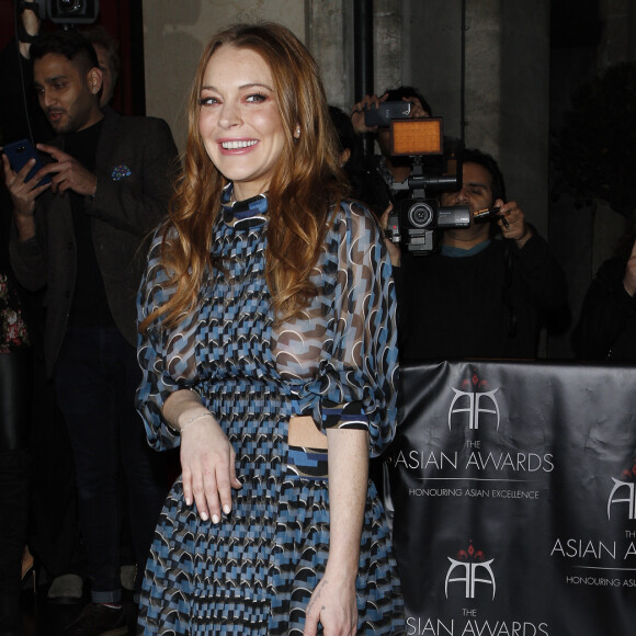 Lindsay Lohan à la soirée des Asian Awards à Grosvenor House à Londres le 8 avril 2016