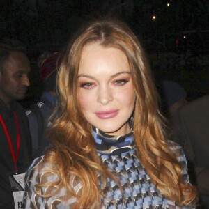 Lindsay Lohan radieuse et en transparence - Soirée des Asian Awards à la Grosvenor House à Londres le 8 avril 2016
