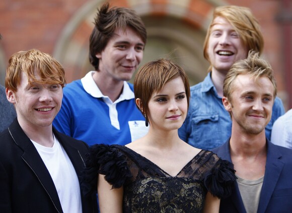 Emma Watson et Tom Felton à Londres le 6 juillet 2011.