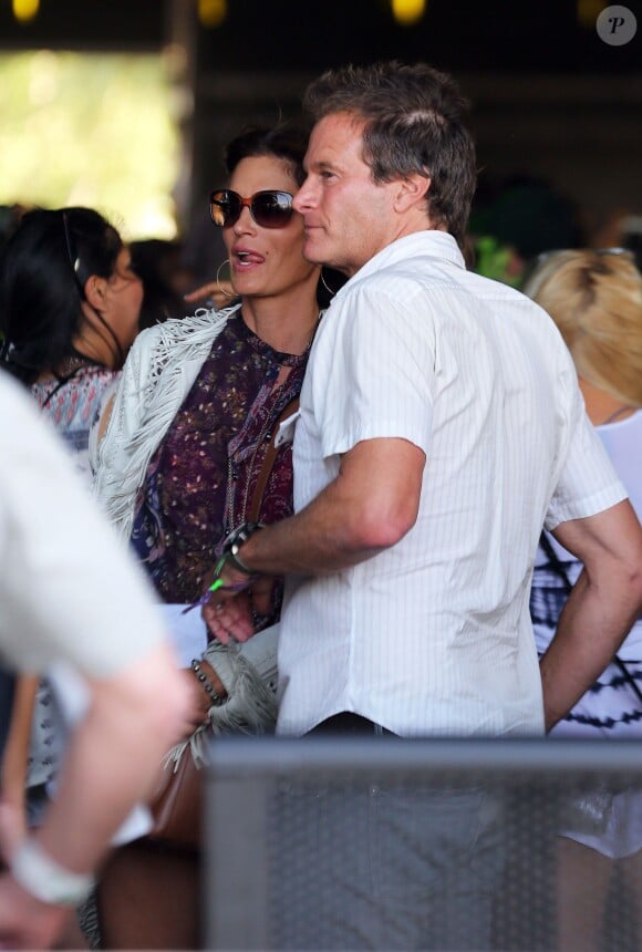 Rande Gerber et sa femme Cindy Crawford  lors du premier jour du festival de musique de Coachella en Californie à Indio le 16 Avril 2016.