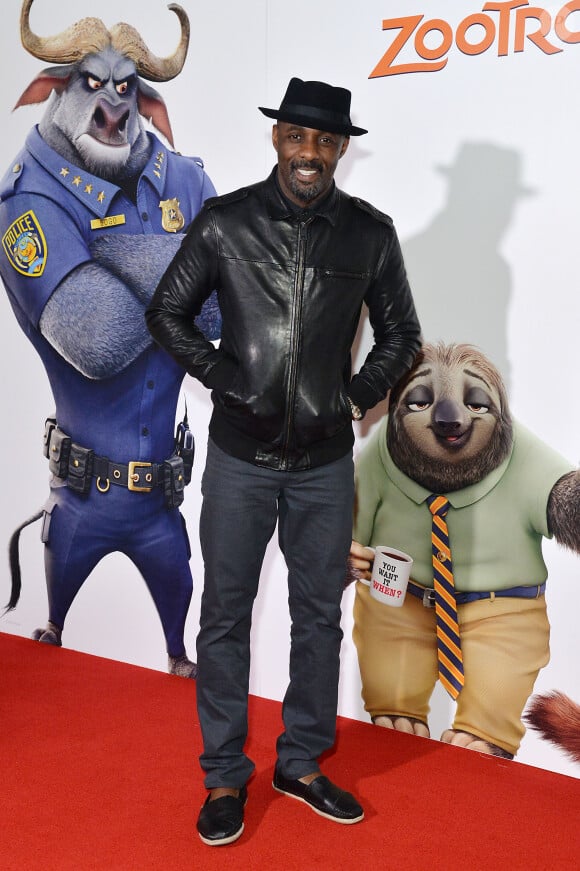 Idris Elba à la première du film "Zootopie" à Londres. Le 7 mars 2016