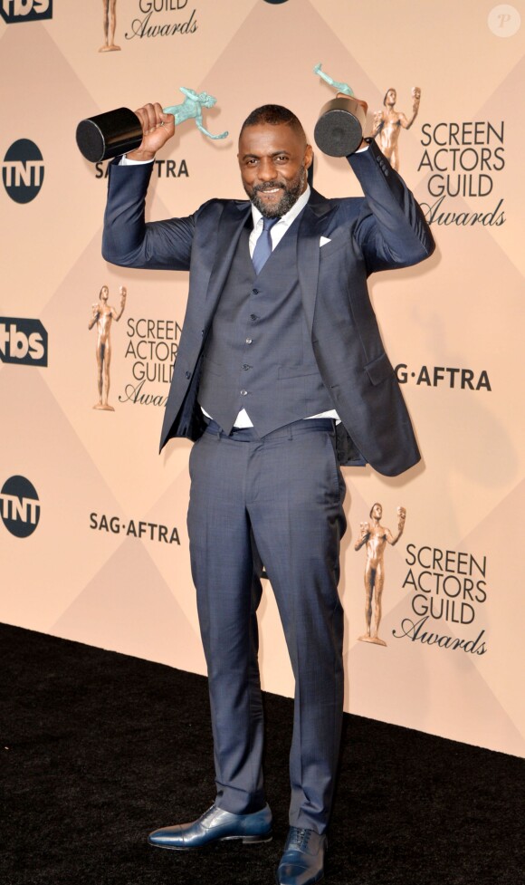 Idris Elba - Célébrités lors des 22ème "Annual Screen Actors Guild Awards" à Los Angeles. © CPA /BESTIMAGE