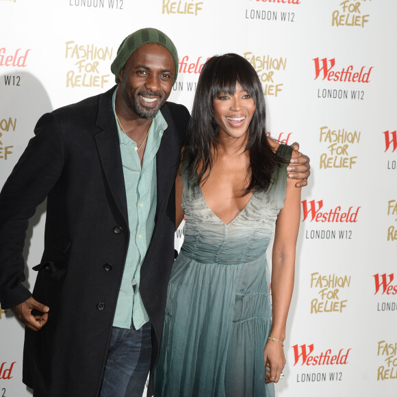 Idris Elba et Naomi Campbell à la soirée caritative "Fashion For Relief" de Naomi Campbell à Londres, le 27 novembre 2014
