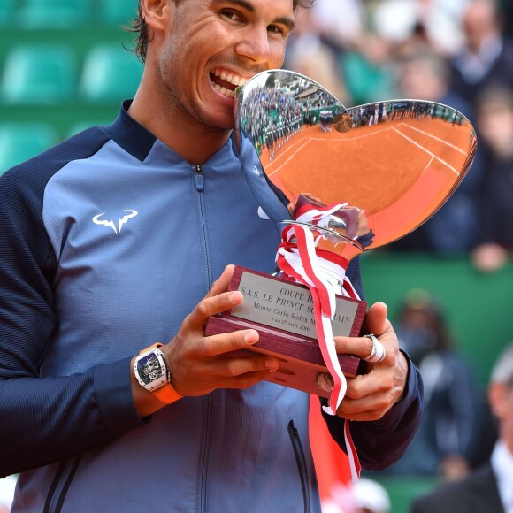 Rafael Nadal a triomphé de Gaël Monfils en finale du Monte-Carlo Rolex Masters au Monte-Carlo Country Club à Roquebrune-Cap-Martin, le 17 avril 2016. © Bruno Bebert/Bestimage