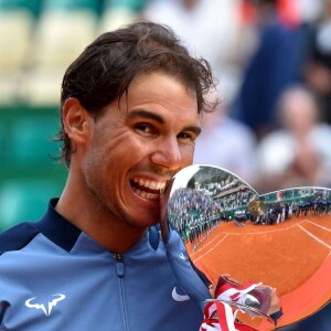 Rafael Nadal a triomphé de Gaël Monfils en finale du Monte-Carlo Rolex Masters au Monte-Carlo Country Club à Roquebrune-Cap-Martin, le 17 avril 2016. © Bruno Bebert/Bestimage