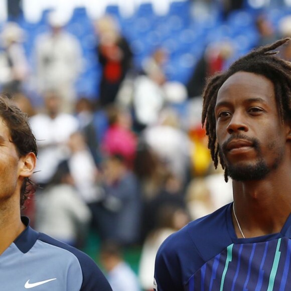 Rafael Nadal et Gaël Monfils s'affrontaient en finale du Monte-Carlo Rolex Masters 2016 au Monte-Carlo Country-Club à Roquebrune-Cap-Martin, le 17 avril 2016. L'Espagnol s'est imposé en trois sets, remportant pour la neuvième fois le tournoi monégasque © Claudia Albuquerque/Bestimage