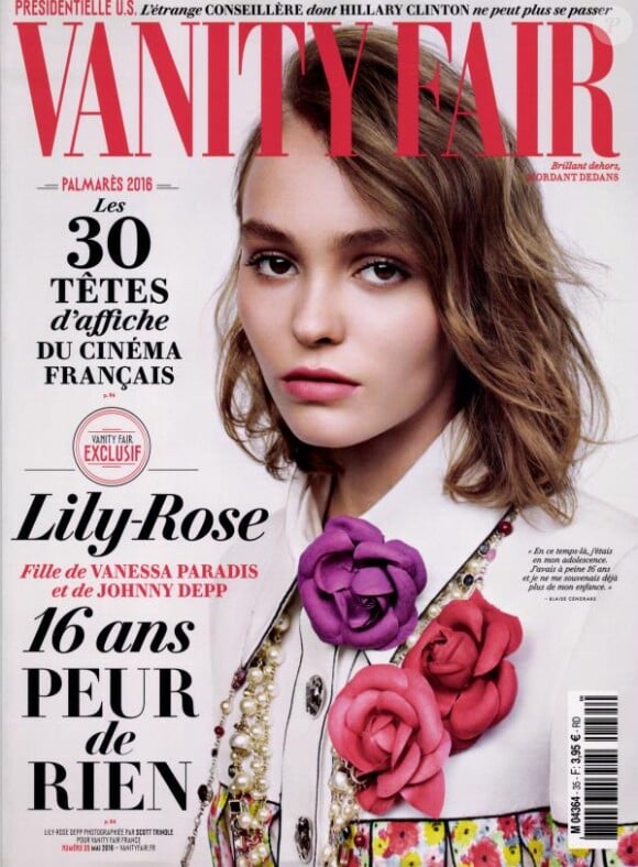 Lily-Rose Depp en couverture du numéro de mai 2016 de Vanity Fair.