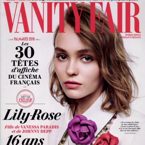 Lily-Rose Depp en couverture du numéro de mai 2016 de Vanity Fair.