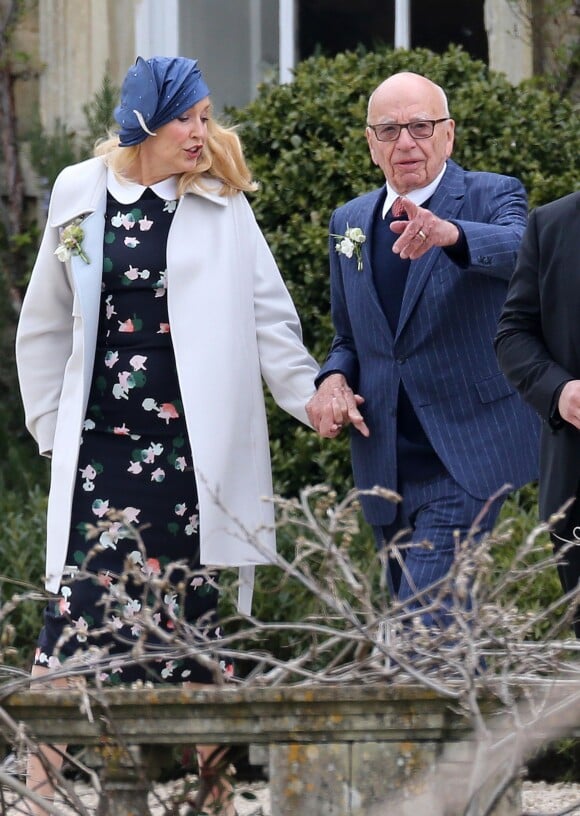 Rupert Murdoch, Jerry Hall - Mariage de James Jagger et Anushka Sharma à Chipping Norton dans Oxfordshire, en Angleterre, le 23 avril 2016