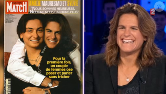 Amélie Mauresmo évoque son coming out dans "On n'est pas couché" sur France 2, le 23 avril 2016.