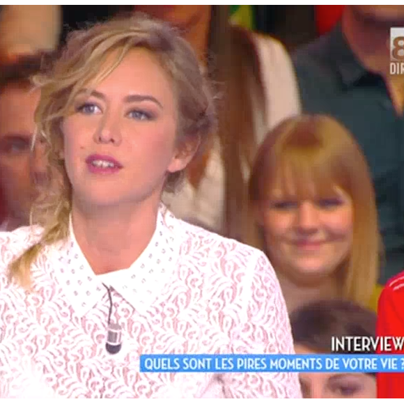 Enora Malagré dans "Touche pas à mon poste"sur D8, le 28 mars 2016.