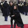 Tina Arena et son mari Vincent Mancini - Dîner d'Etat en l'honneur du gouverneur australien Peter Cosgrove au palais de l'Elysée à Paris, le 26 avril 2016. © Alain Guizard/Bestimage