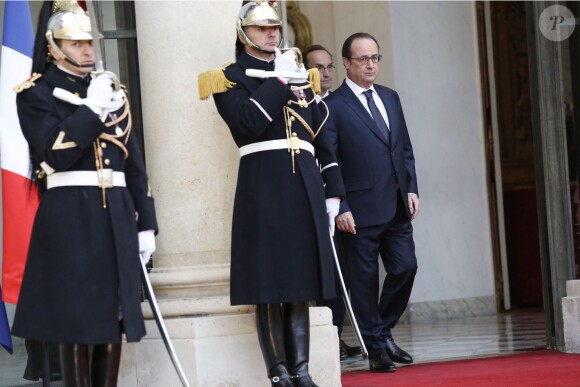 François Hollande - Dîner d'Etat en l'honneur du gouverneur australien Peter Cosgrove au palais de l'Elysée à Paris, le 26 avril 2016. © Alain Guizard/Bestimage
