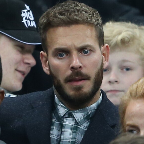 M. Pokora (Matt Pokora) - People au match de football France - Russie au Stade de France à Saint-Denis le 29 mars 2016. © Cyril Moreau/Bestimage