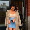 Kim Kardashian et Kanye West quittent leur appartement à SoHo. New York, le 1er mai 2016.