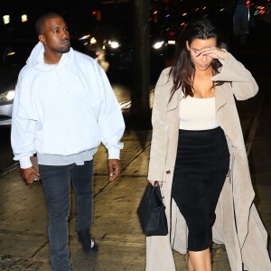 Kim Kardashian et Kanye West sortent pour dîner à New York, le 1er mai 2016.