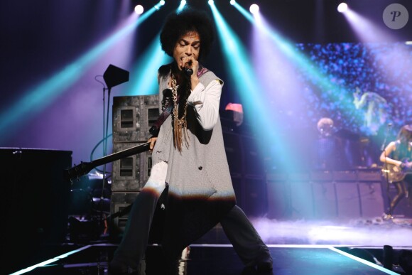 Le chanteur Prince en concert au Zénith à Paris. Le 1er juin 2014