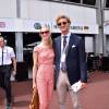 Pierre Casiraghi et Beatrice Borromeo dans les coulisses du Grand Prix de Monaco le 23 mai 2015